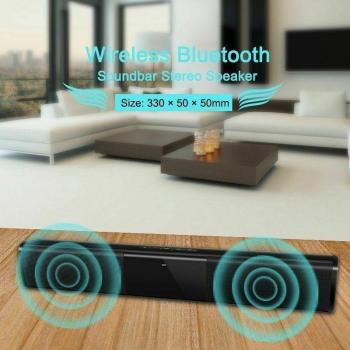 Altavoz Inalámbrico Bluetooth para Cine en Casa con Subwoofer, Barra de Sonido Echo y Radio Música