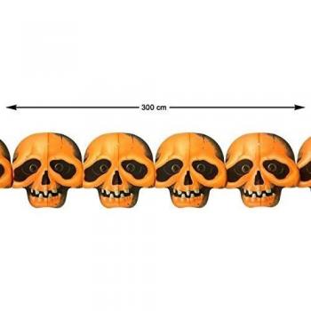 ATOSA guirnalda papel calavera naranja halloween 300 cm