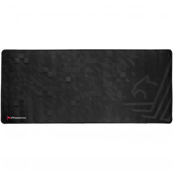Phoenix GPAD L Alfombrilla Gaming Extendida Antideslizante 80x30cm para Teclado y Ratón Color Negro