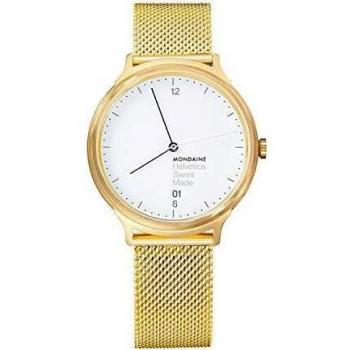 Mondaine Helvetica Light, Reloj de Acero Inoxidable para Hombre y Mujer, MH1.L2211.SM, 38 MM