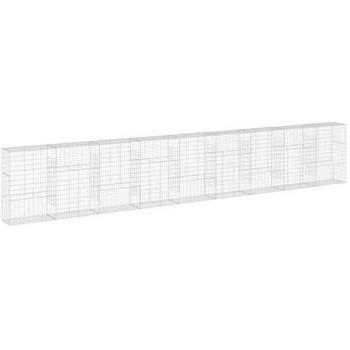 vidaXL Gabion Basket with Cover 900x50x150 cm Galvanised Iron