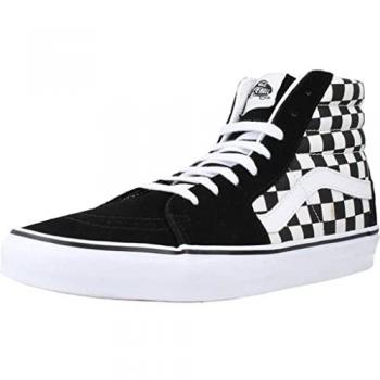 Zapatillas deportivas de Hombre Marca Vans Modelo UA Sk8-Hi, color negro intenso con detalles en blanco, talla 47