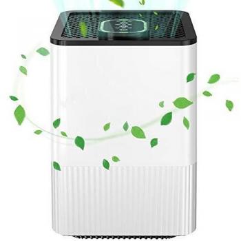 Purificador de Aire 4 en 1, para Hogar con Filtro Hepa, Iones Negativos,Indicador de Calidad del Aire y Temporizador,contra Alergias, Humo, Polvo, Polen