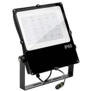 Foco Proyector LED Asimétrico 100W 12000lm IP66 IK07 Negro Blanco Cálido 2900K