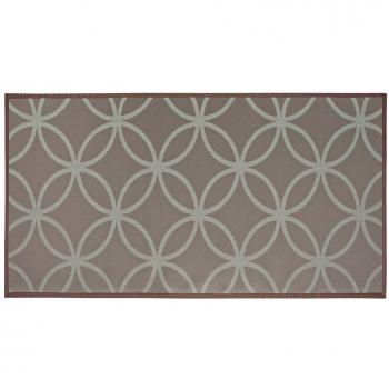 Stor Planet Alfombra, Vinilo, Marrón y Turquesa 60 x 90 cm