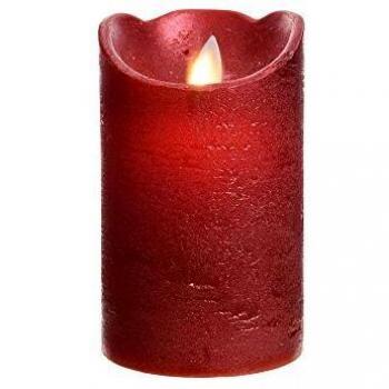 Vela LED Lumineo Rojo (AA) - Vela LED, color rojo, funciona con pilas AA