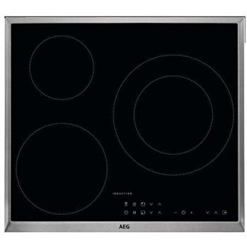 Placa de Inducción AEG IKB63301XB con 3 Zonas, Control Táctil y Marco de Acero Inoxidable, Ancho 60 cm