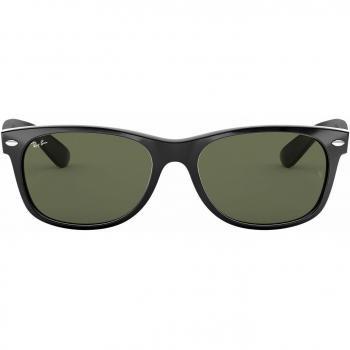 Ray-Ban New Wayfarer Classic Sunglasses RB2132 901 Black Frame with G-15 Green Lenses 58mm Large
