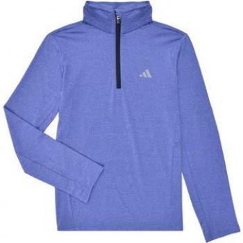 Camiseta de fitness adidas training aeroready 1/2 zip de manga larga para niños color azul