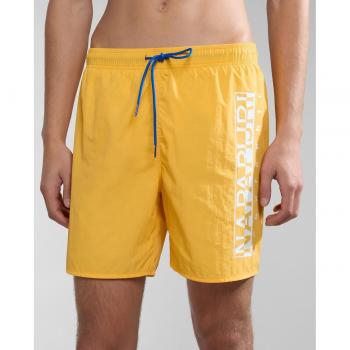 Bañador bóxer de hombre Napapijri V-Box 1 con cintura elástica color amarillo intenso - S