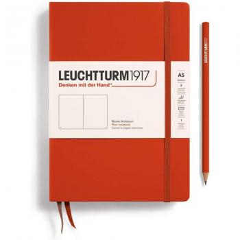 Libreta A5 Leuchtturm 1917 Tapa Dura Color Rojo Zorro 251 Páginas Numeradas Lisas