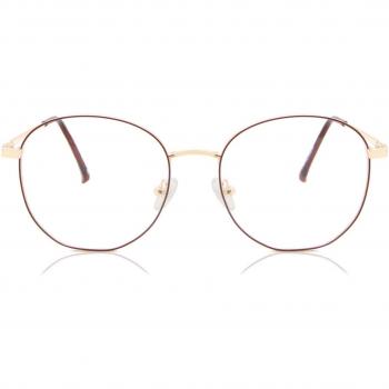 Gafas Anti-Azules Ovaladas Montura Completa Metálica Dorada para Hombre - SmartBuy Collection