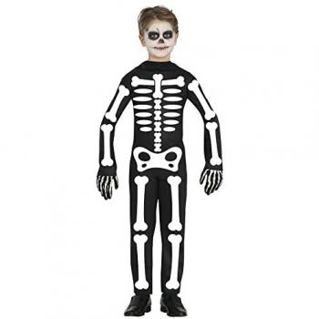 Disfraz de Esqueleto Simpático para niños Guirca, disfraz infantil de esqueleto amigable, ideal para Halloween, talla 5-6 años