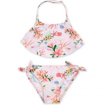 Bikini de niña Tuc Tuc estampado con volante Island Life