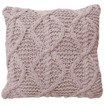 Overseas Almohada tejida 45x45 cm rosa pastel
