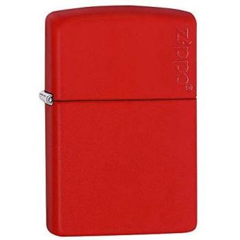 ZIPPO 233ZL Windproof Lighter Red Matte w/ Logo