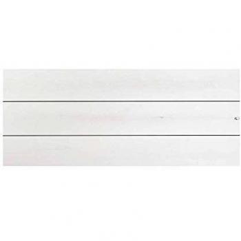 Decowood - Cabecero para Cama Dormitorio, Lamas Horizontales Rectas, Madera de Pino Decapado, Blanco - 160 x 80 cm