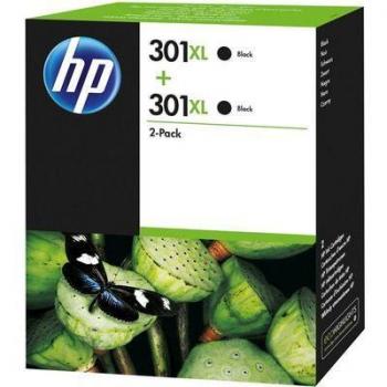 HP 301XL High Yield Original Ink Cartridge, Black, Pack of 2