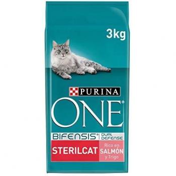 PURINA ONE Bifensis Pienso para Gatos Esterilizados Salmón y Trigo 4 x 3 Kg