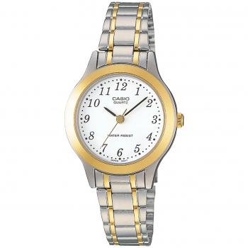 Casio Timeless Collection Unisex Quartz Watch LTP-1263PG-7BEG Bicolor Stainless Steel 27mm Water Resistant