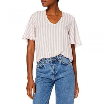 Vero Moda Vmhailey SS Tie Top VMA Camiseta sin Mangas, Multicolor