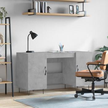 Escritorio Gris Hormigón 140x50x75 cm de Madera Multicapa