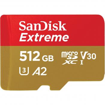 SanDisk Extreme 512GB microSDXC UHS-I Memory Card with Adapter