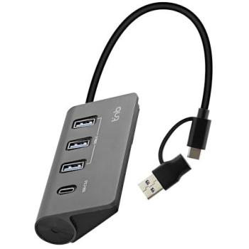 Hub USB-C/USB-A de aluminio 4 en 1 (3x USB-A + 1x USB-C) - TnB