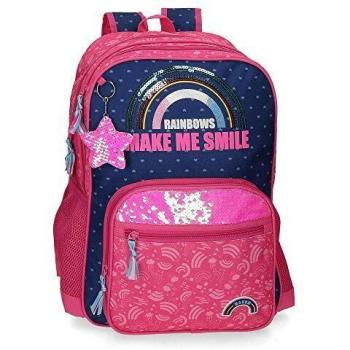 MOVOM Glitter Rainbow Mochila Doble Compartimento Adaptable Multicolor 32x45x17 cms Poliéster 24,48 L