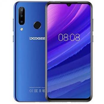 Doogee n20 2019 smartphone libre 4g android 90 telefonos moviles libres dual sim octa core 4gb ram64gb rom 63 pulgadas fhdzcamara 16mp8mp8mp16mp 4350mah face idhuella digital azul