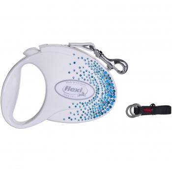 Correa para Perro Flexi Glam Splash 5 m Blanco