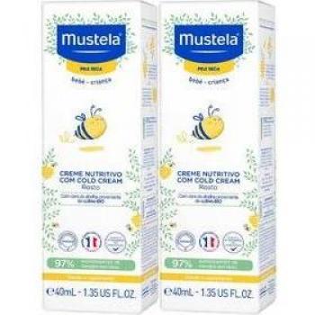 Mustela Duplo Crema Nutritiva con Cold Cream Facial para Pieles Secas 40ml + 40ml