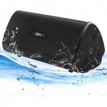 Altavoz 30W Portátil Bluetooth 5.0 AY, Impermeable IPX7 Altavozs Inalámbrico, Sonido estéreo HD Potentes & Micrófono, Resistente a Golpes, Autonomía de 24H para Camping,Viajes, Aire Libre.