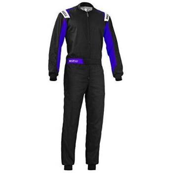 Mono Racing Sparco Rookie 2020 Talla L Negro/Azul - Transpirable y Elástico
