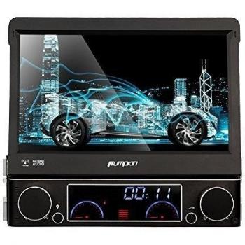 Pumpkin Wince 6.0 Universal Head unit Single Din Car Stereo GPS sat nav DVD Player 7.0 inch In Dash support GPS/Navi/USB/SD/DVB-T Box input/Subwoofer output/Cam-in/Bluetooth/Steering Wheel Control Function/FM/AM Radio Stereo Multimedia Station Navigation 