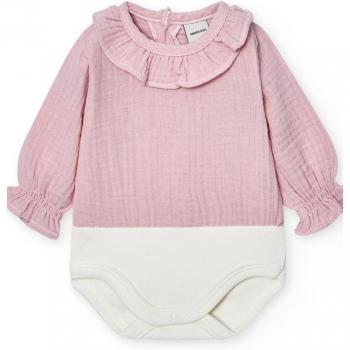 BABIDÚ - Pack de 2 bodys cuello volante bambula