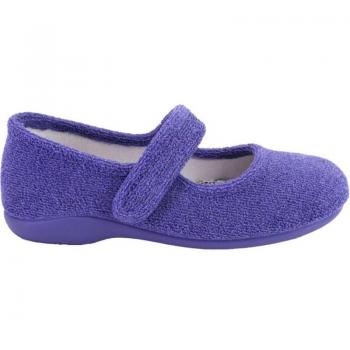 Zapatillas de casa de mujer GARZON 7755.111 azul con velcro