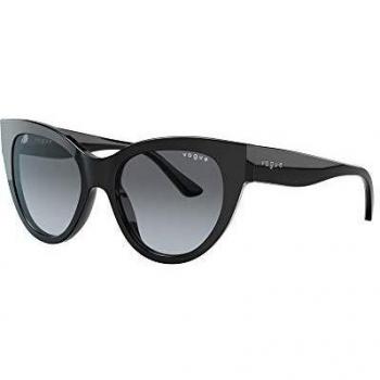 Vogue Women's 0VO5339S Sunglasses, Black/Grey Shaded, 52/18/140