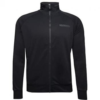Hummel Legacy Poly Zipped Tracksuit Jacket - Black