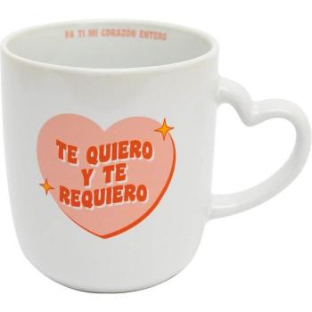 Taza Mr Wonderful Blanca Te quiero y te requiero Navidad - 8x5x9 cm