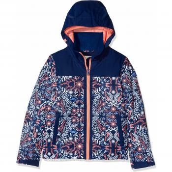 Roxy Delski-Chaqueta para Nieve para Chicas 8-16, Niñas, Medieval Blue Amparo Flowers, 10/M