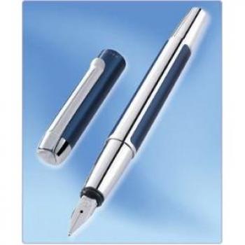 Pelikan P40 - Estilográfica mecanismo cartucho con punto de escritura M, color azul y plata