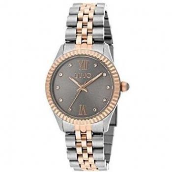 Reloj Mujer LIU JO TLJ1224 Gris 2018 - 30mm, diseño elegante, caja de acero inoxidable de 30mm, esfera gris con detalles brillantes, correa de acero inoxidable, resistente al agua hasta