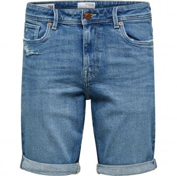 Pantalones Cortos Selected Slhalex Azul L para Hombre con Stretch