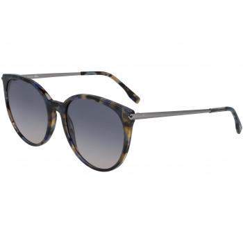 Lacoste L928S Women's Oval Sunglasses in Acetate and Metal, Blue Havana