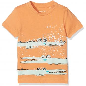 NAME IT Nbmdestin SS Top, Camiseta para Bebés, Naranja