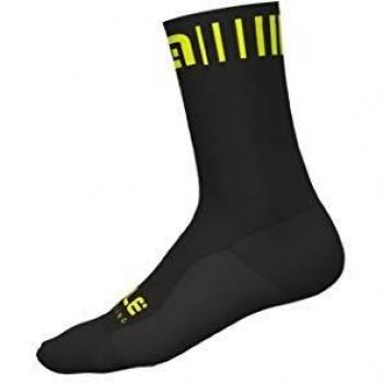 Alé Strada Calcetines, Unisex Adulto, Negro/Amarillo, 44/47