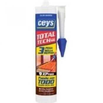 Ceys Total Tech - Adhesivo Sellador Multifuncional - Color Marrón - Cartucho de 290 ML