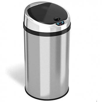 T-LoVendo 1 Cubo de Basura Automatico con Sensor de Movimiento 30 litros Acero INOX