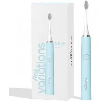 Brosse de Dientes Eléctrica Sonica My Variations Azul - Recargable - 5 Modos de Brossado - Temporizador de 2 Minutos Integrado - Incluye 1 Mango y 1 Cabezal